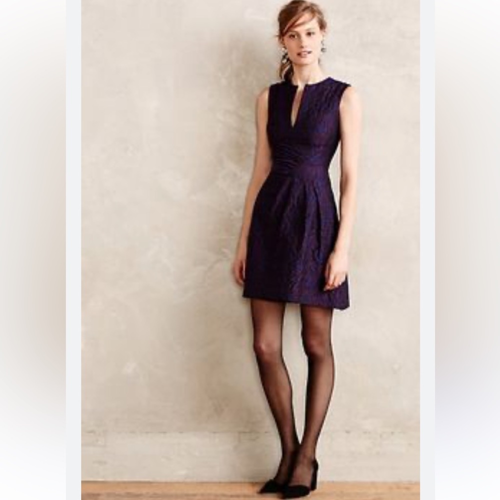 Anthropologie x Nanette LePore Night Out brocade mini dress women size 6